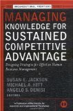 Managing Knowledge for Sustained Competitive Advantage: Designing Strategies for Effective Human Resource Management